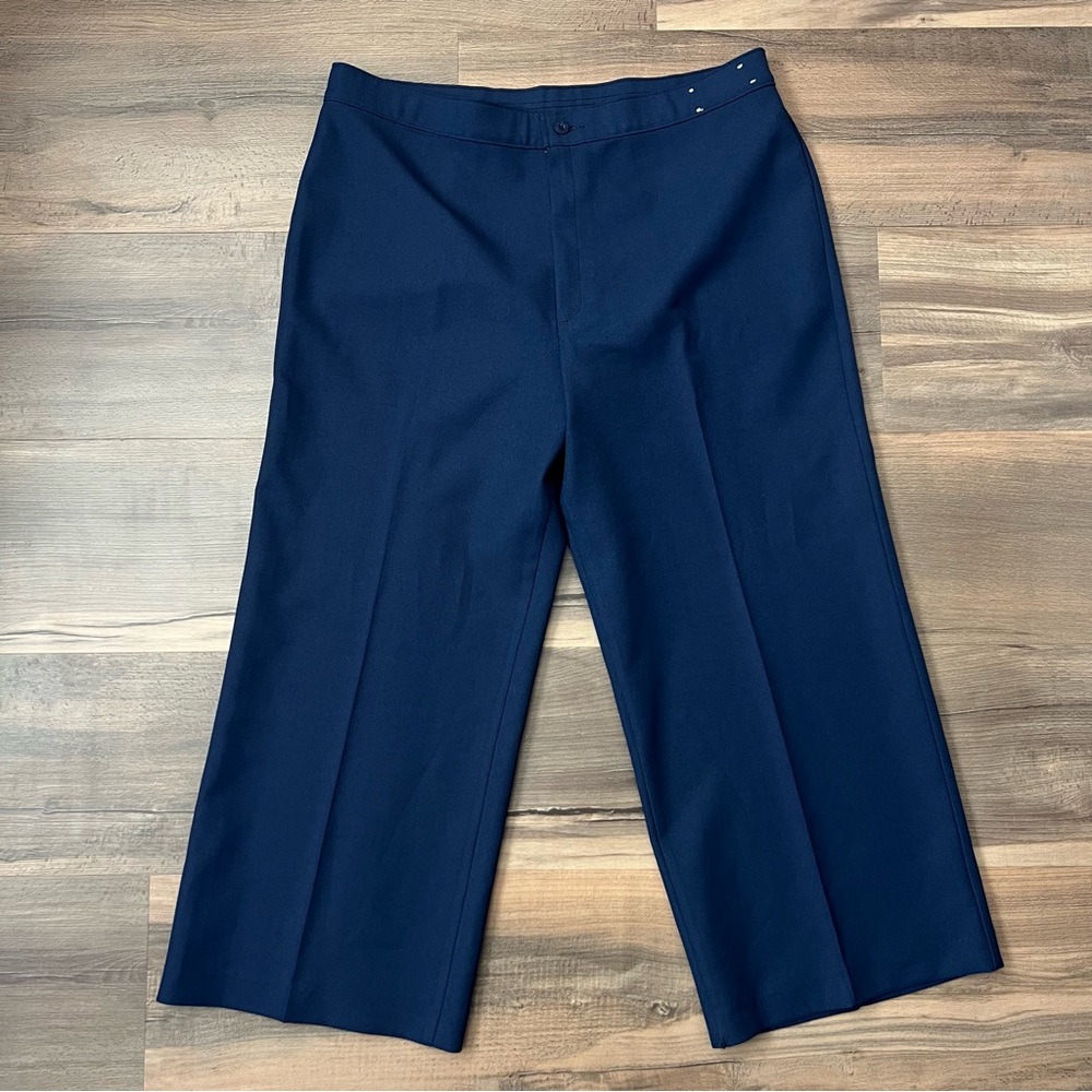Vintage Levi Strauss Women's Bend Over Navy Blue Straight Leg Pants Sz 16